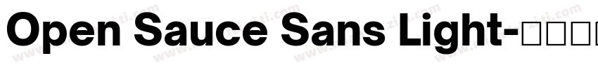 Open Sauce Sans Light字体转换